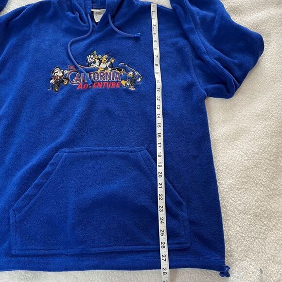 Vintage Disneyland California Adventure Hoodie Unisex M Blue Fleece Pullover - Picture 11 of 12